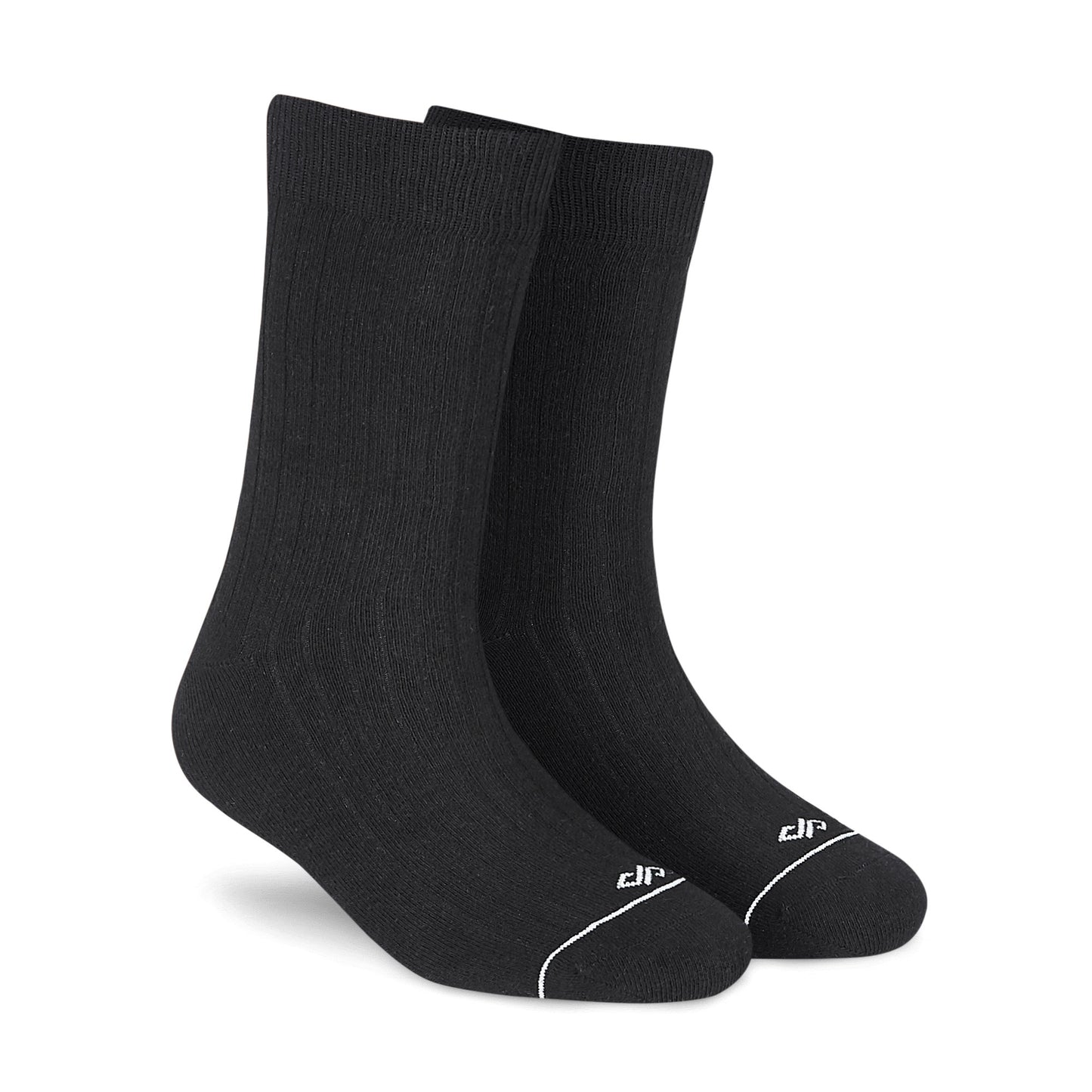 Dynamocks Solid Crew Black socks for men and women.