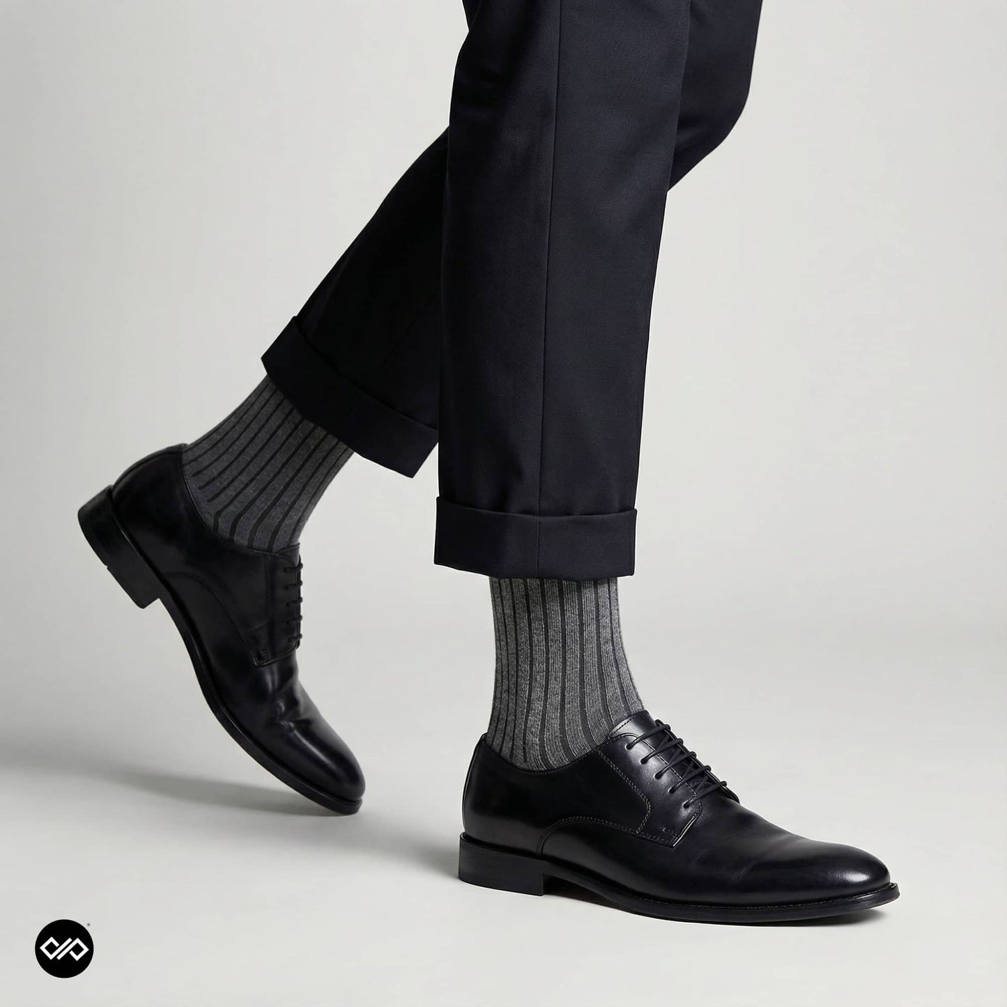 Dynamocks Solid Crew Dark Grey Crew Length Socks for Men and Women.