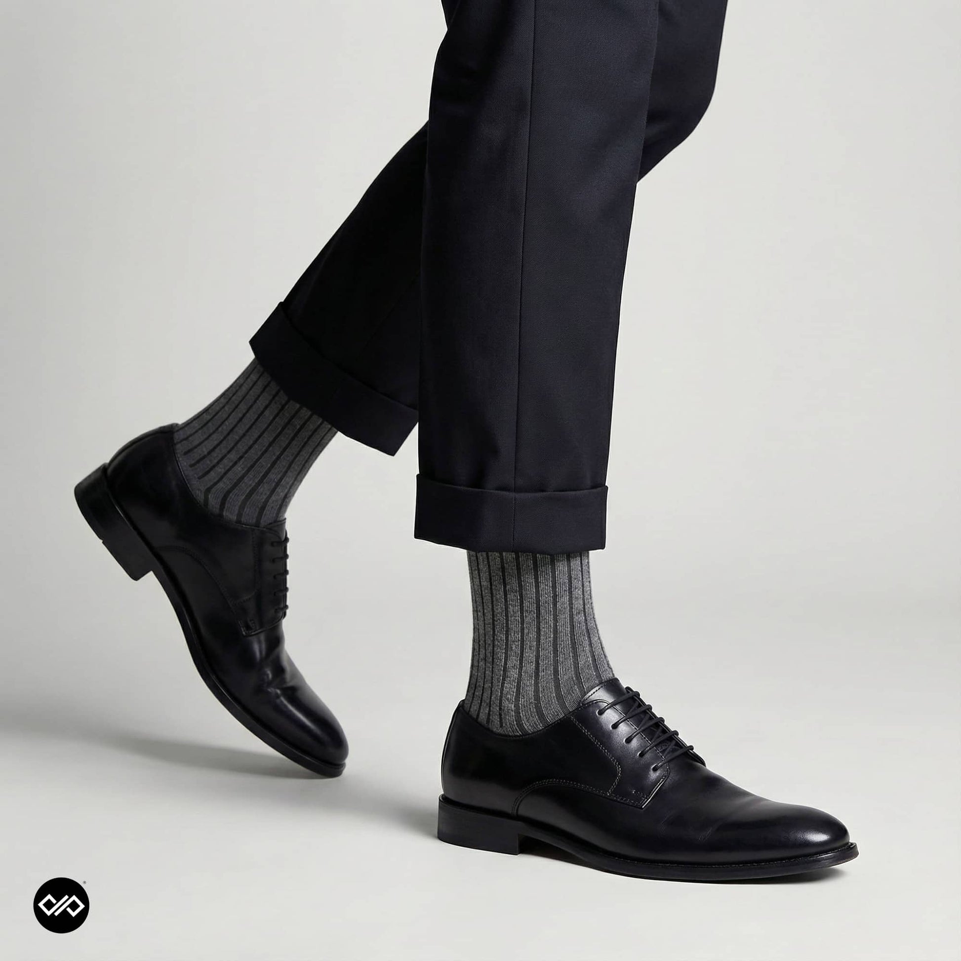 Dynamocks Solid Crew Dark Grey Crew Length Socks for Men and Women.