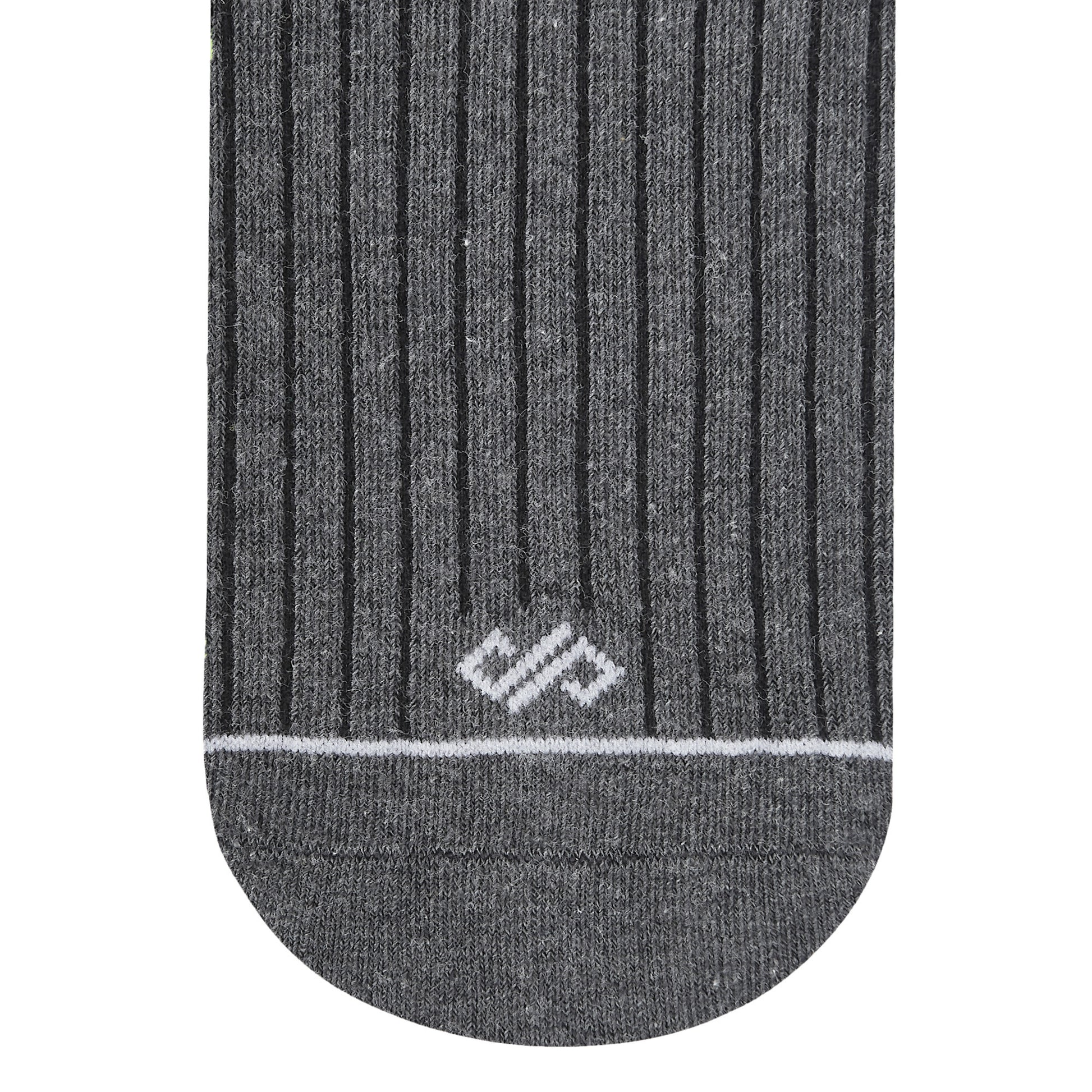 Dynamocks Solid Crew Dark Grey Crew Length Socks for Men and Women.