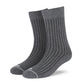 Dynamocks Solid Crew Dark Grey Crew Length Socks for Men and Women.