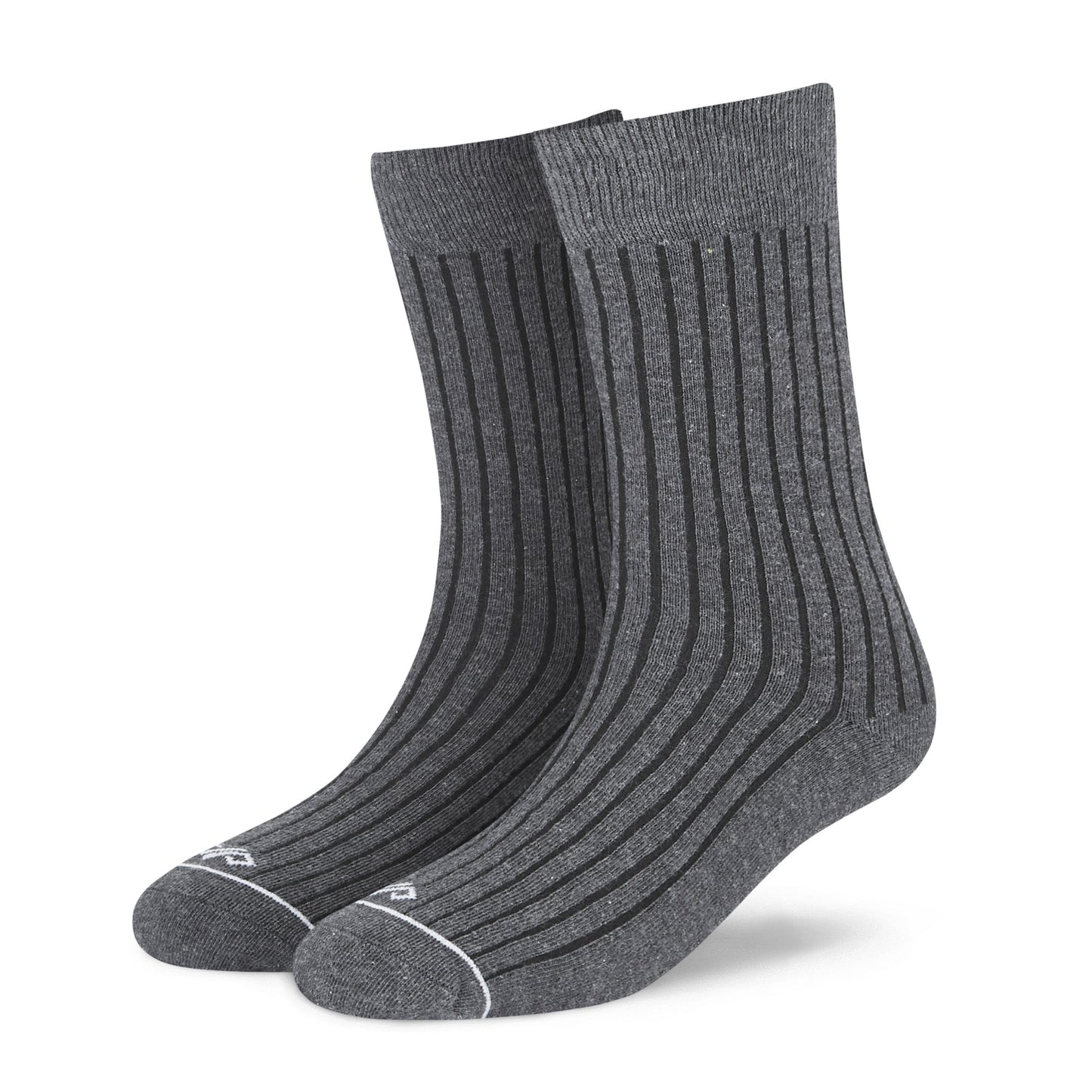 Dynamocks Solid Crew Dark Grey Crew Length Socks for Men and Women.