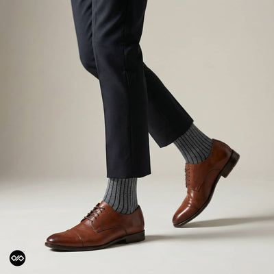 Dark Grey Cotton Crew Socks for Men & Women | Dynamocks