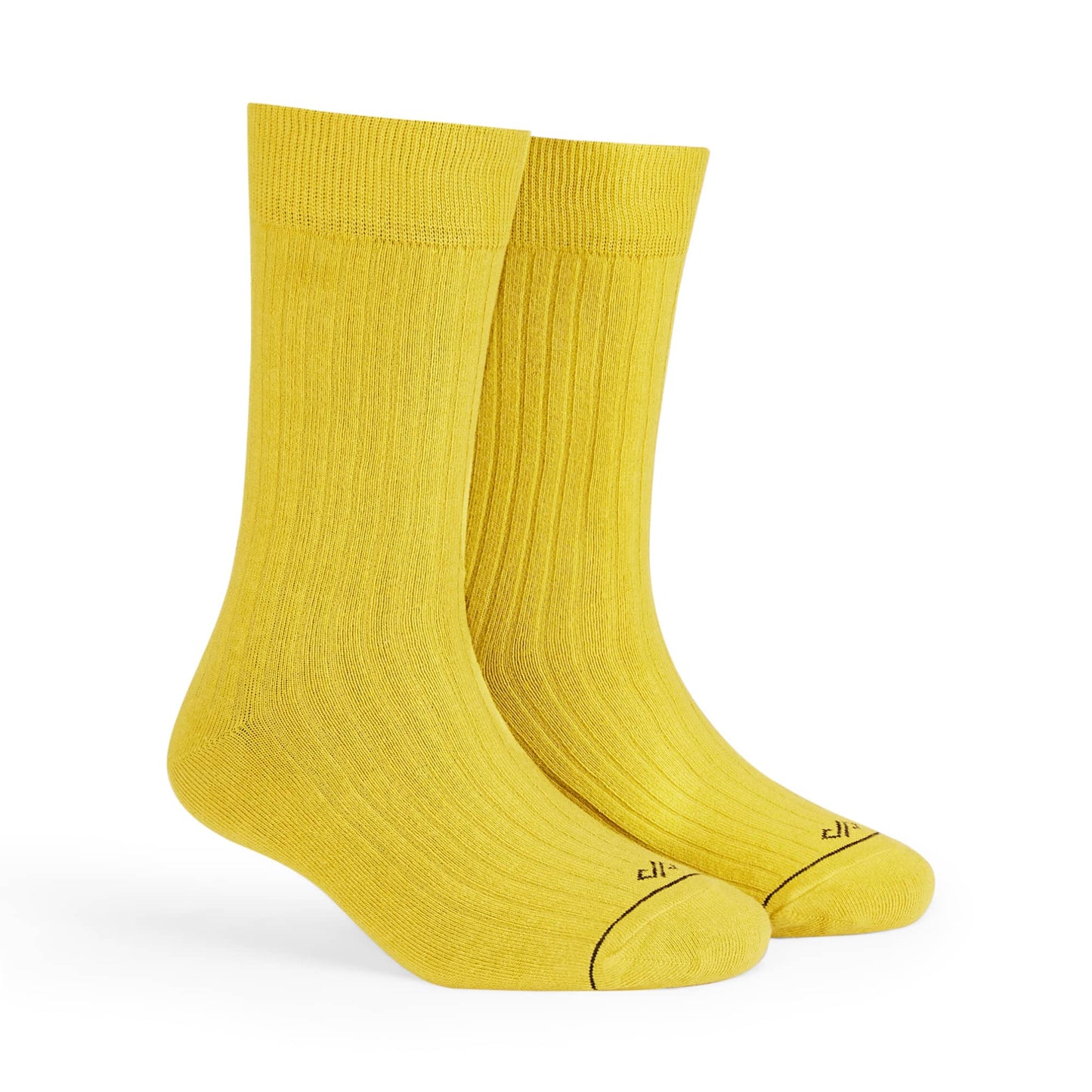 Dynamocks Gold crew length socks for men and women.