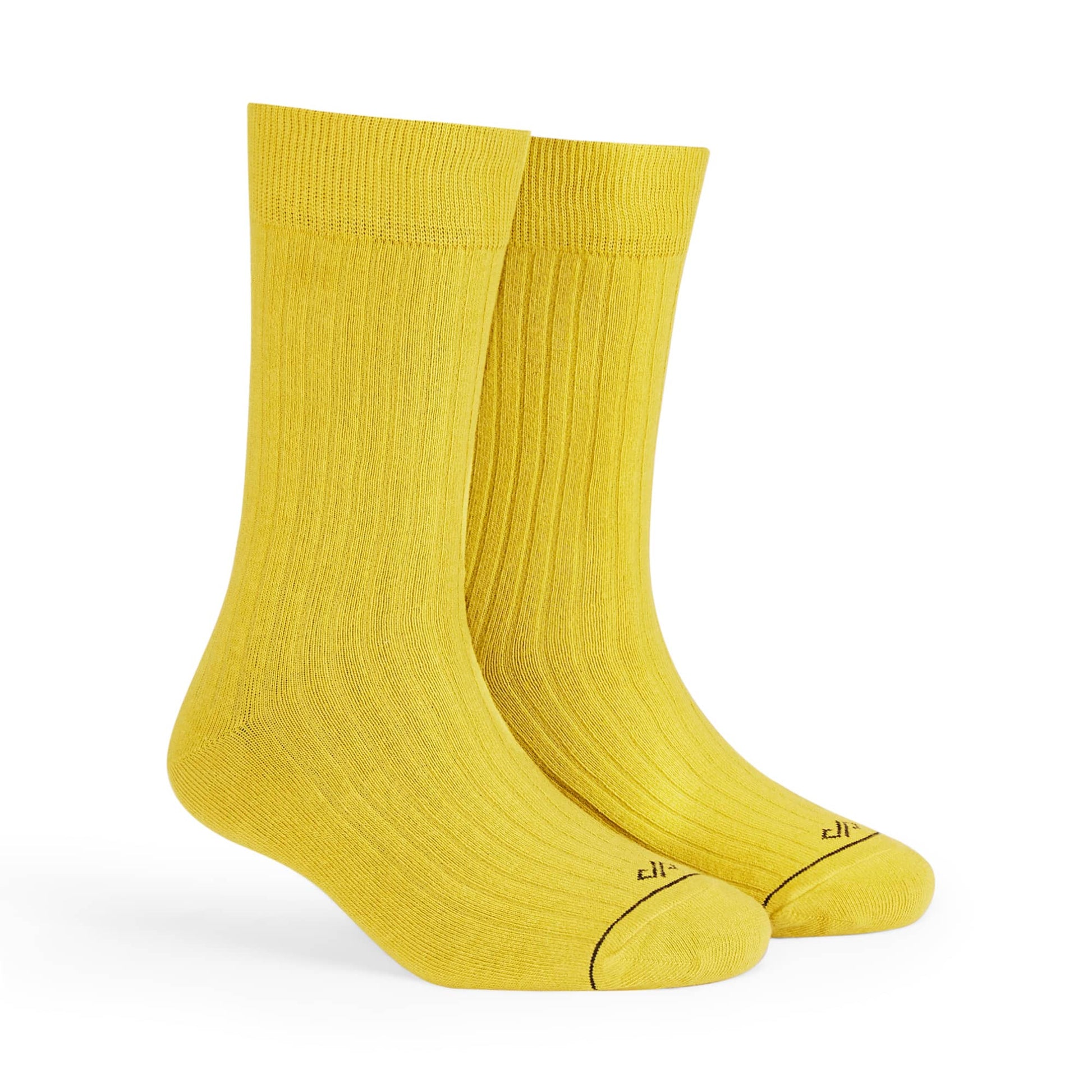 Dynamocks Gold crew length socks for men and women.