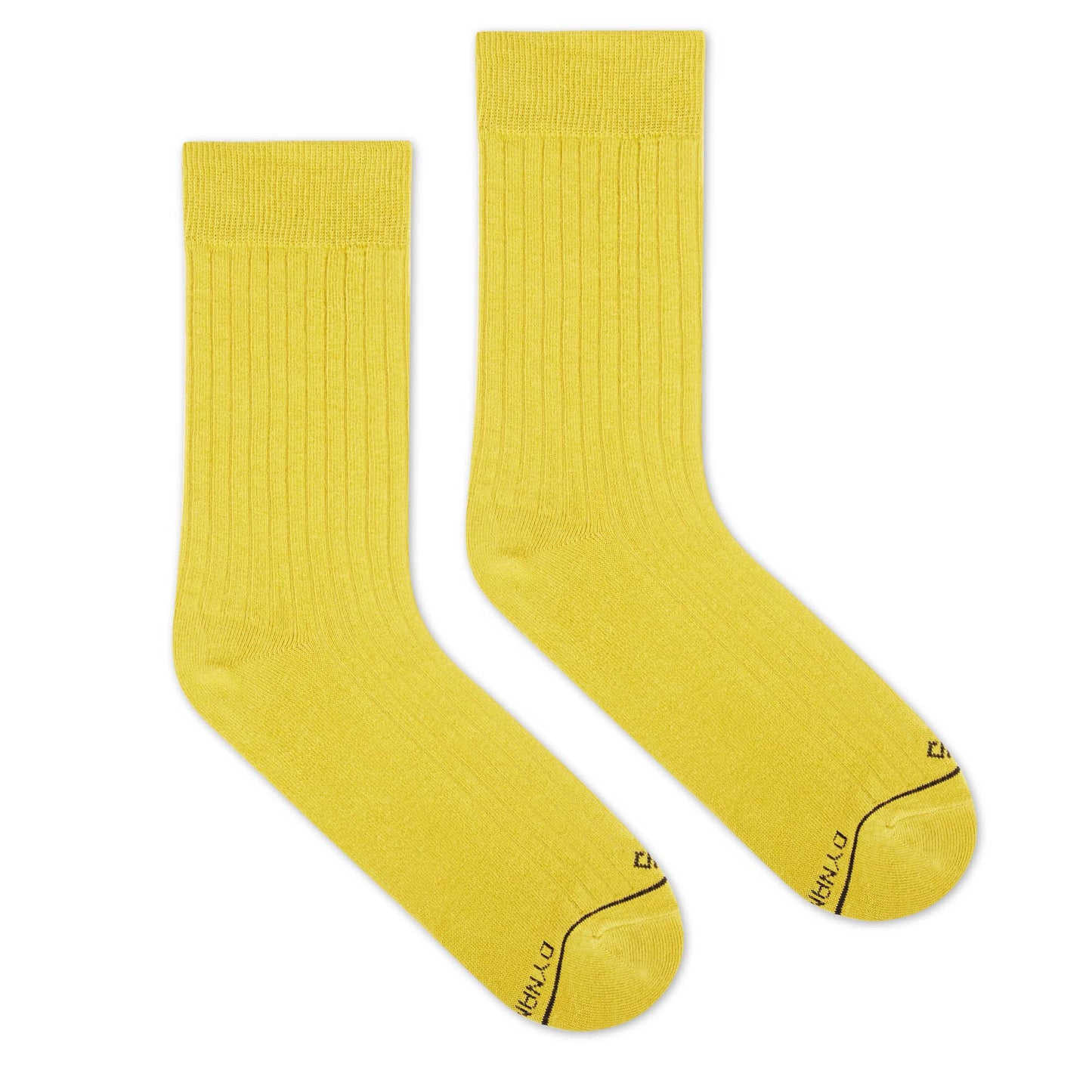 Dynamocks Gold crew length socks for men and women.