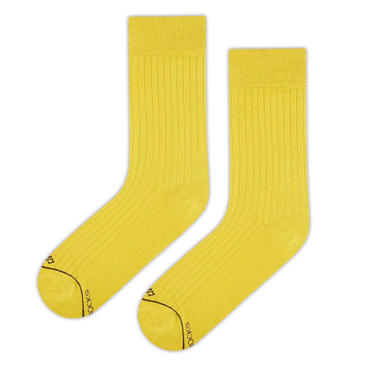 Dynamocks Gold crew length socks for men and women.