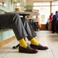 Dynamocks Gold crew length socks for men and women.