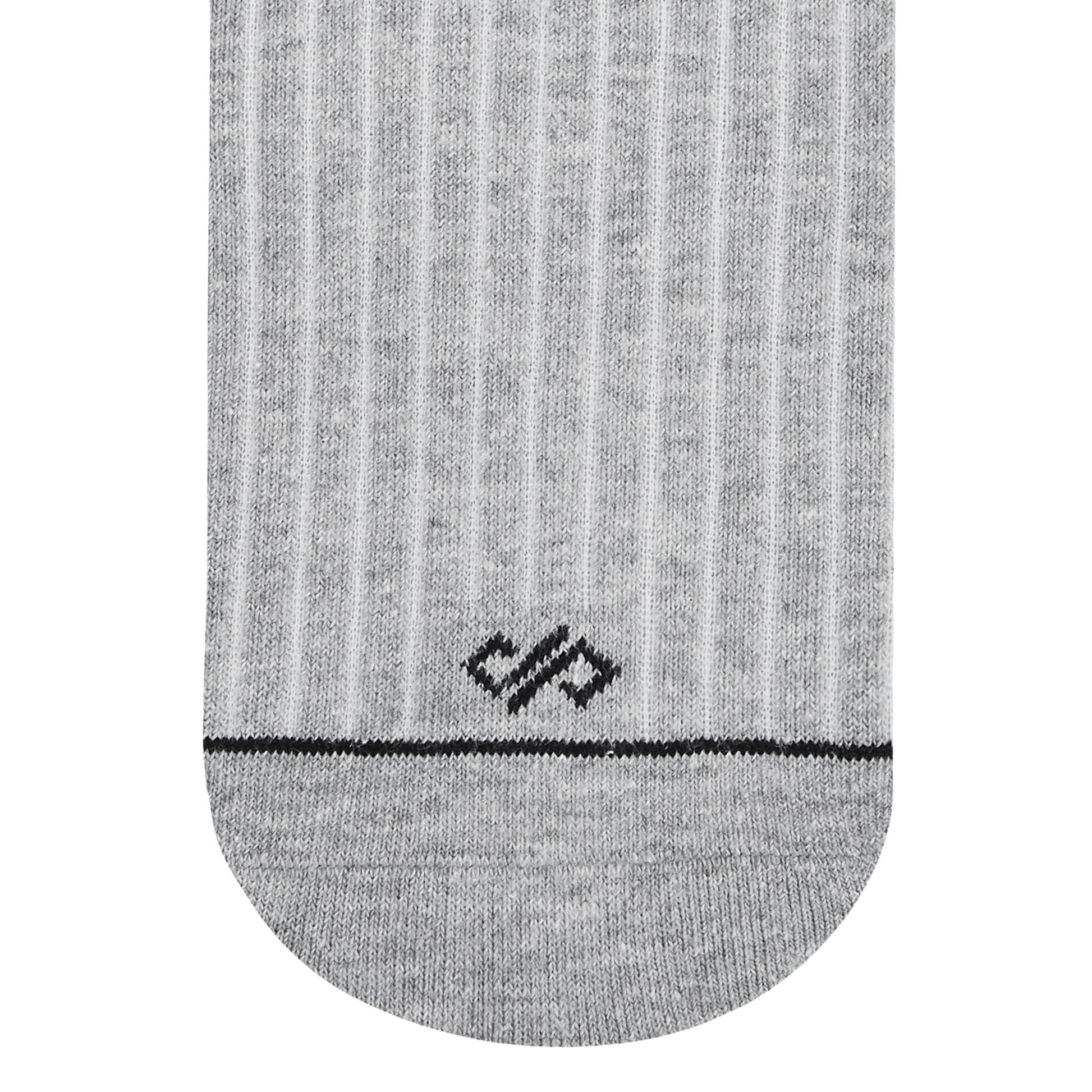 Dynamocks Solid Crew Grey Melange Socks for men and women.