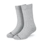 Dynamocks Solid Crew Grey Melange Socks for men and women.