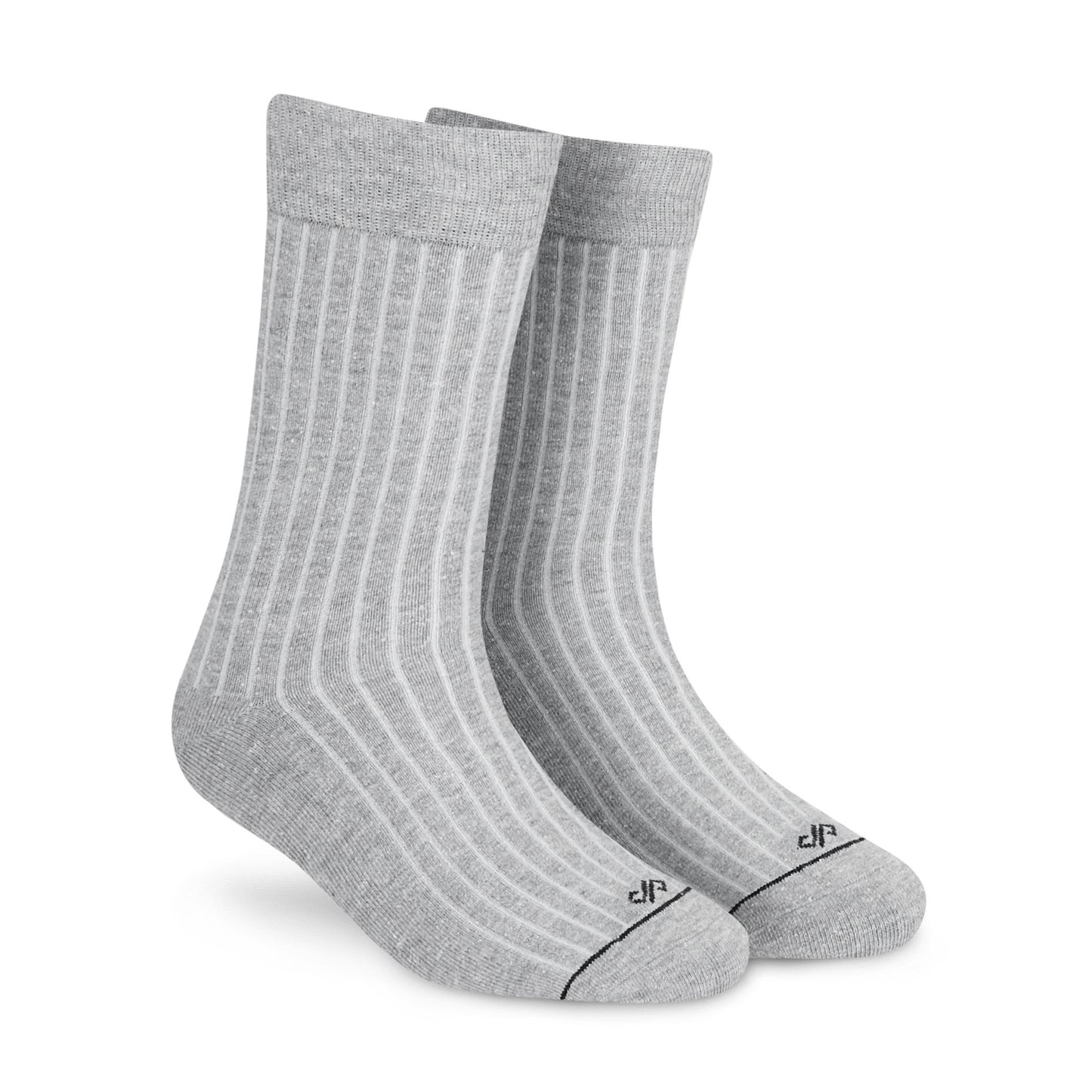 Dynamocks Solid Crew Grey Melange Socks for men and women.