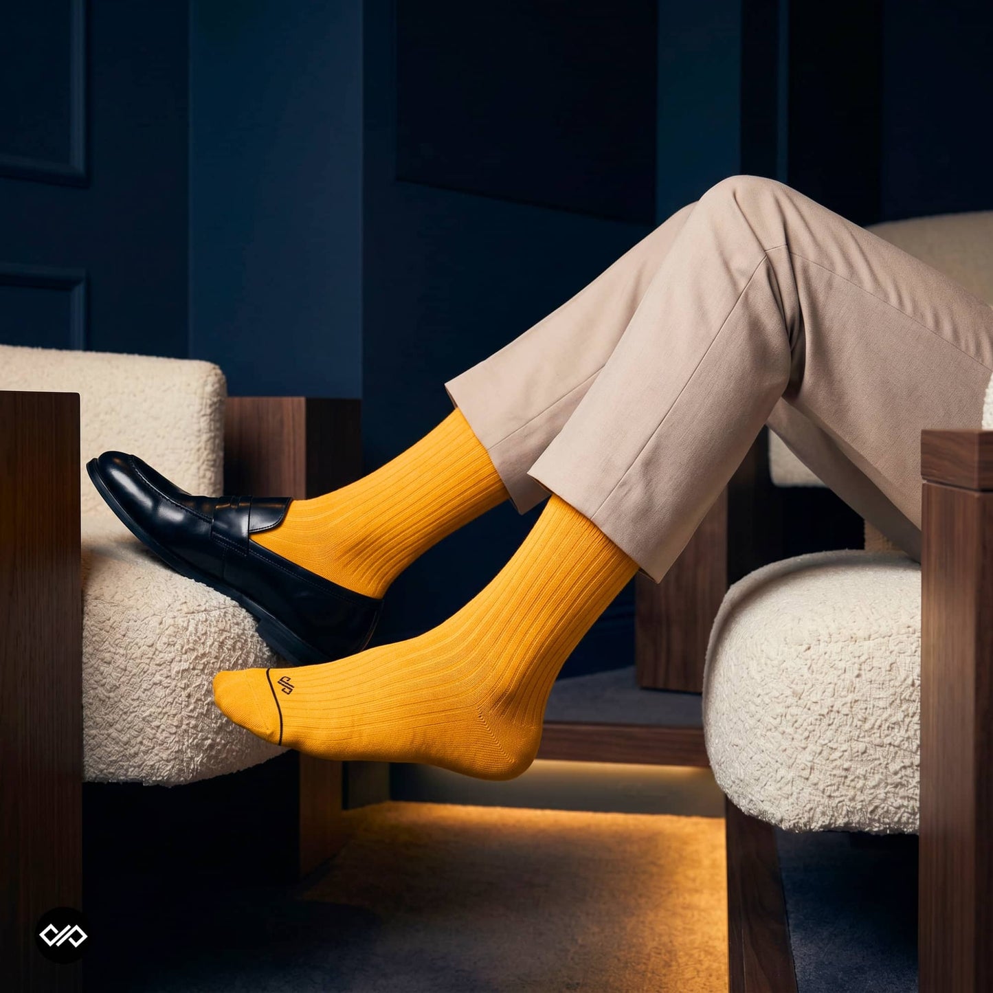 Dynamocks Solid Crew Mango socks for men and women.