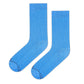 Dynamocks Blue Solid Crew Socks for men and women.