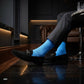 Dynamocks Blue Solid Crew Socks for men and women.