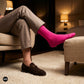 Dynamocks prism pink crew length socks for men and women.