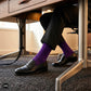 Dynamocks Solid crew purple crew length socks for men and women.