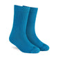 Teal Blue Cotton Crew Socks for Men & Women | Dynamocks