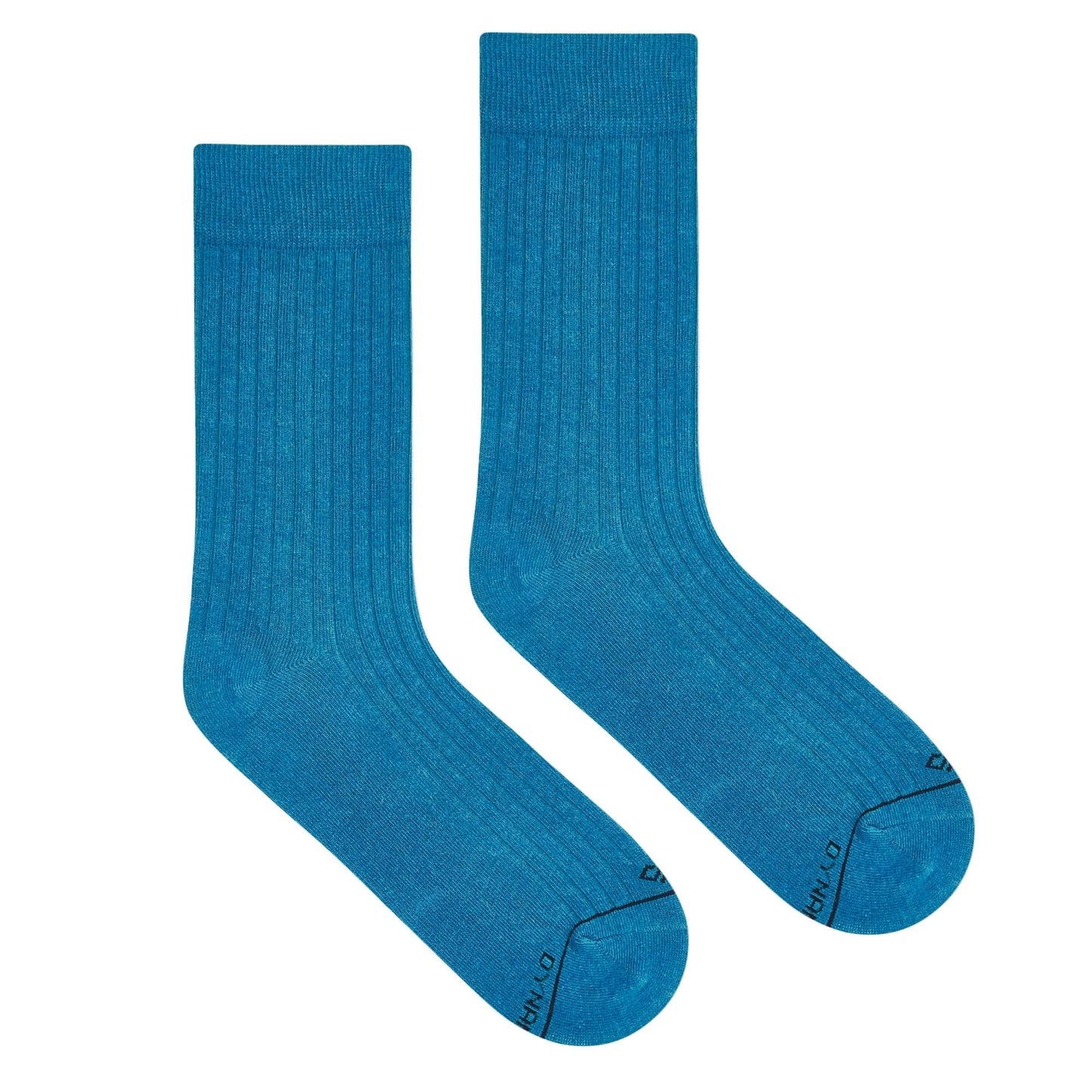 Teal Blue Cotton Crew Socks for Men & Women | Dynamocks
