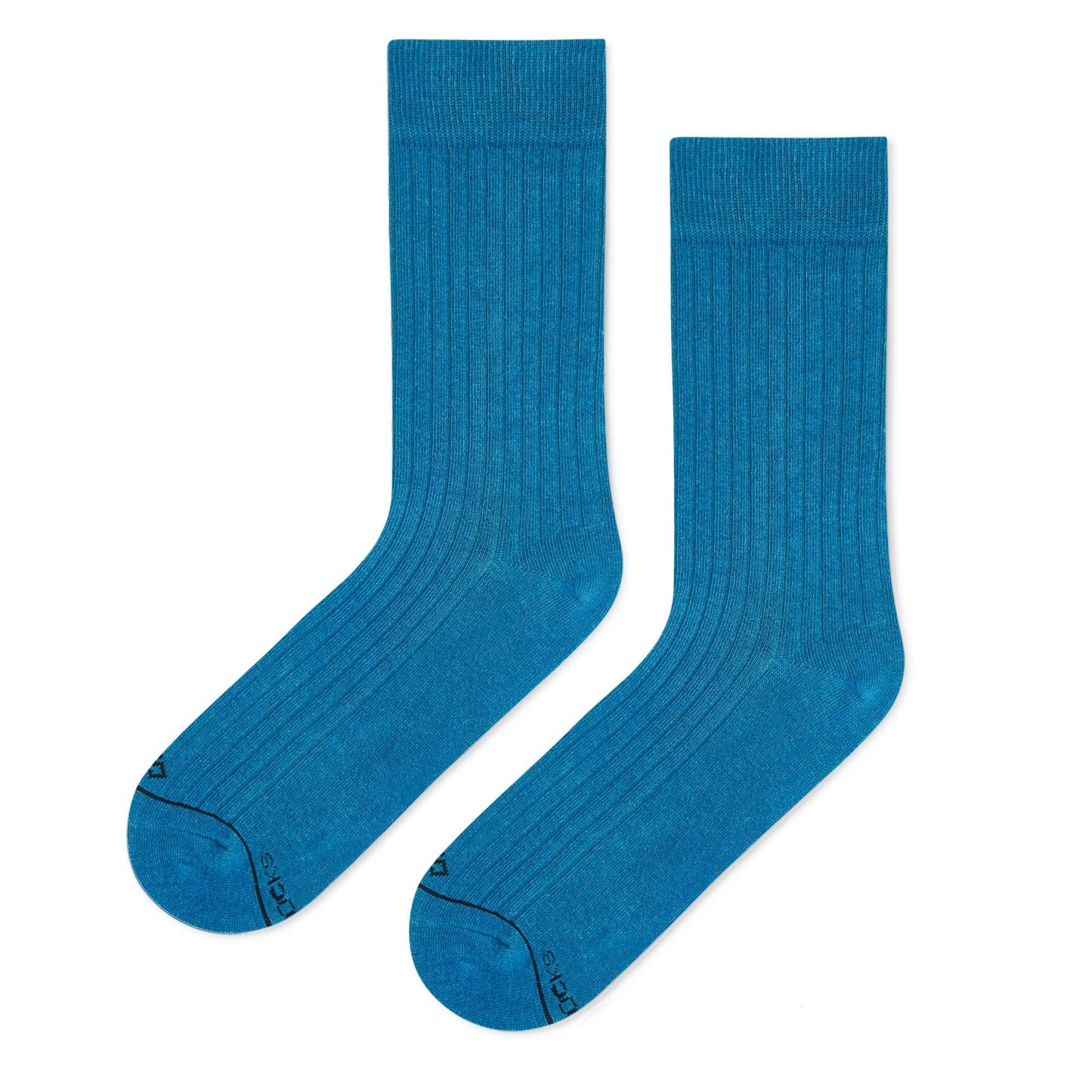 Teal Blue Cotton Crew Socks for Men & Women | Dynamocks