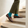 Dynamocks Solid Crew Teal Green Socks for Men and Women.