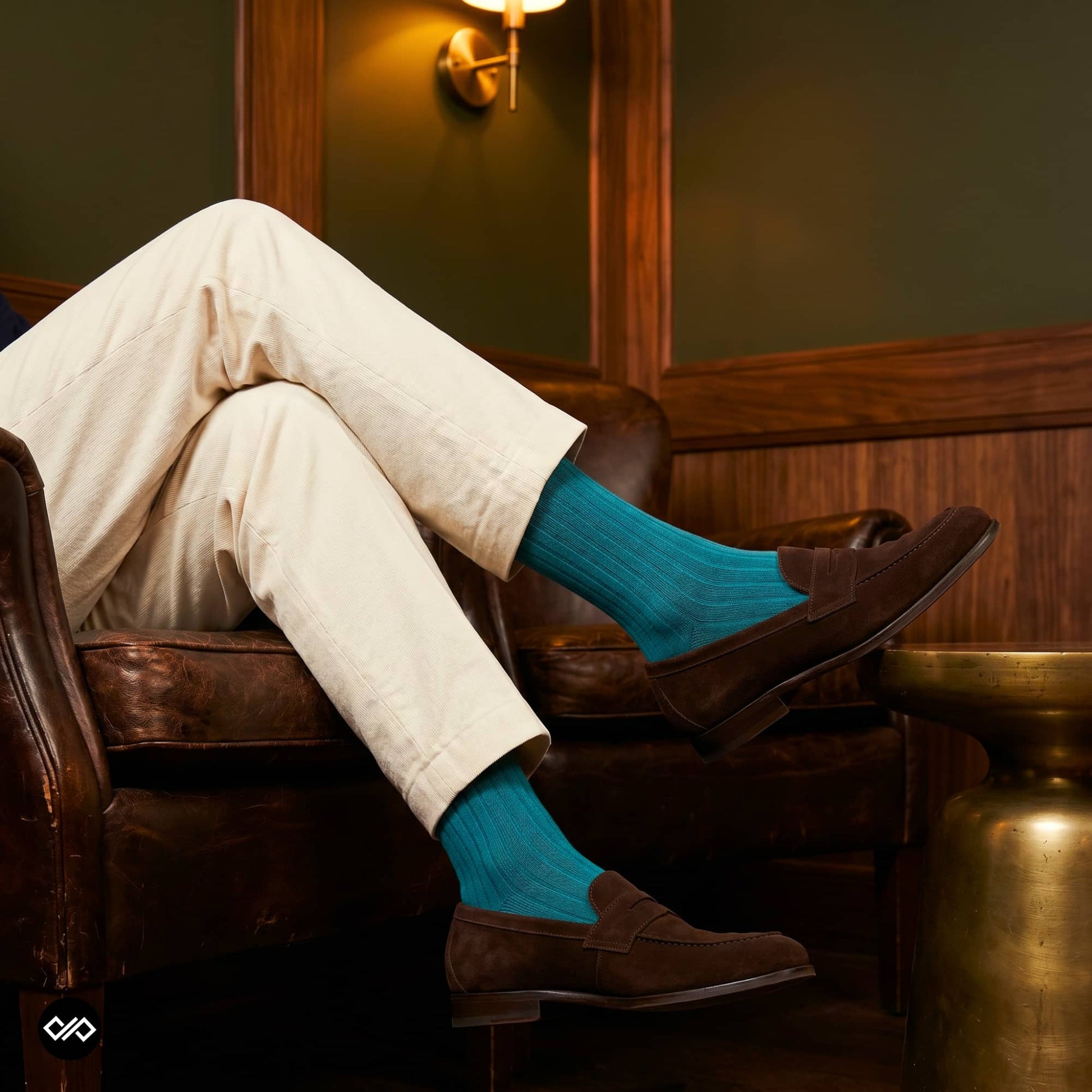 Dynamocks Solid Crew Teal Green Socks for Men and Women.