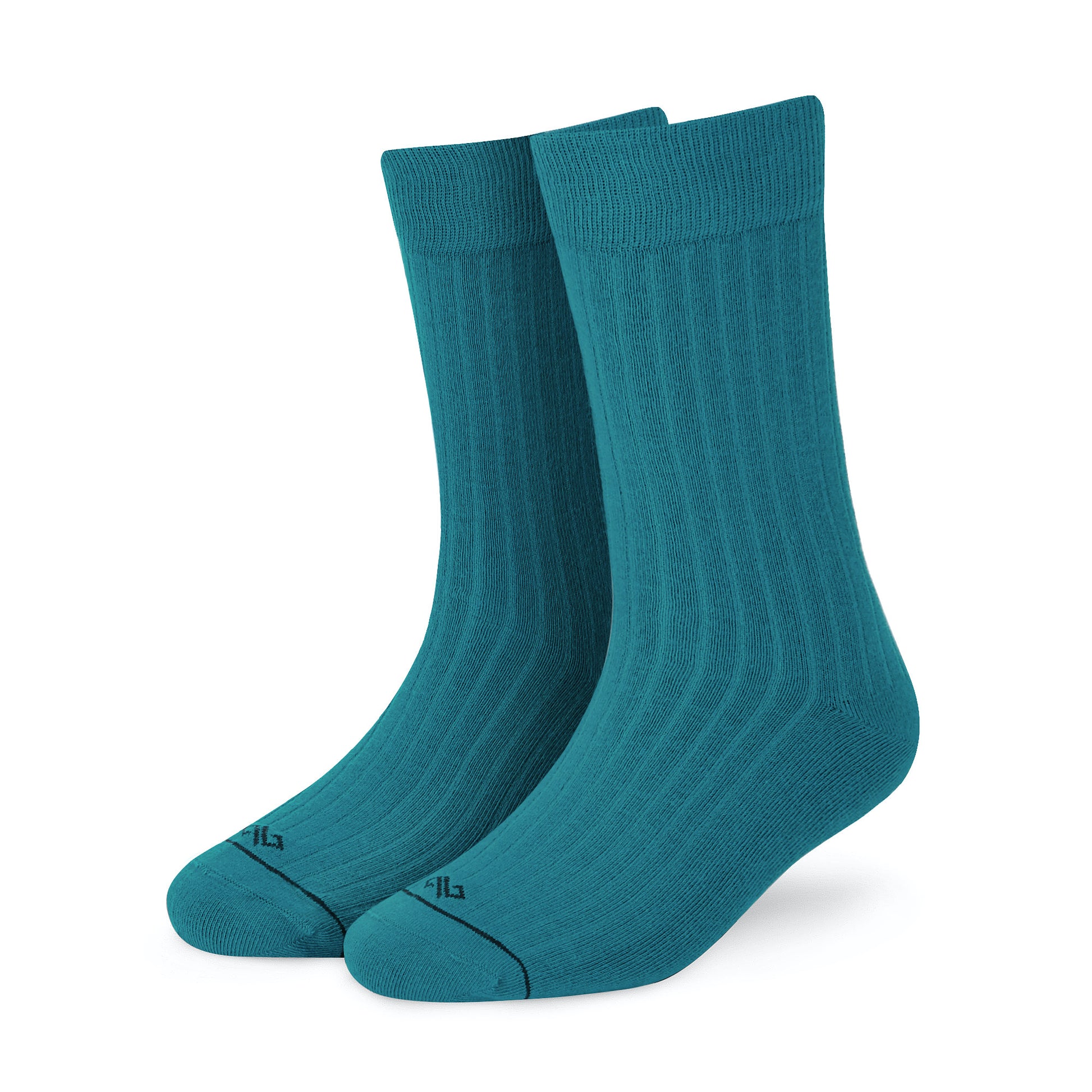 Dynamocks Solid Crew Teal Green Socks for Men and Women.