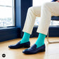 Dynamocks solid crew turquoise socks for men and women.
