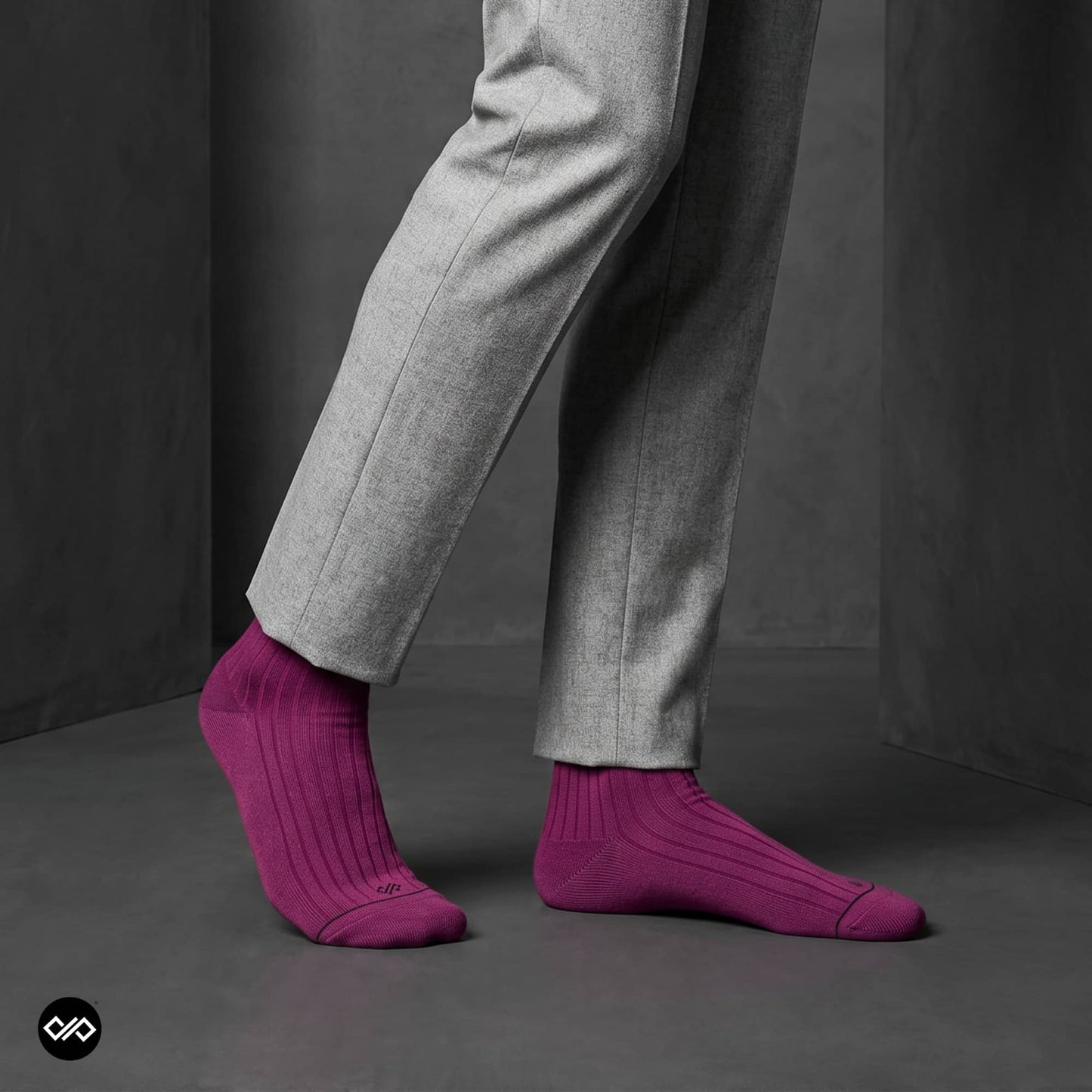 Dynamocks Solid Crew Wine Socks for Men and Women.