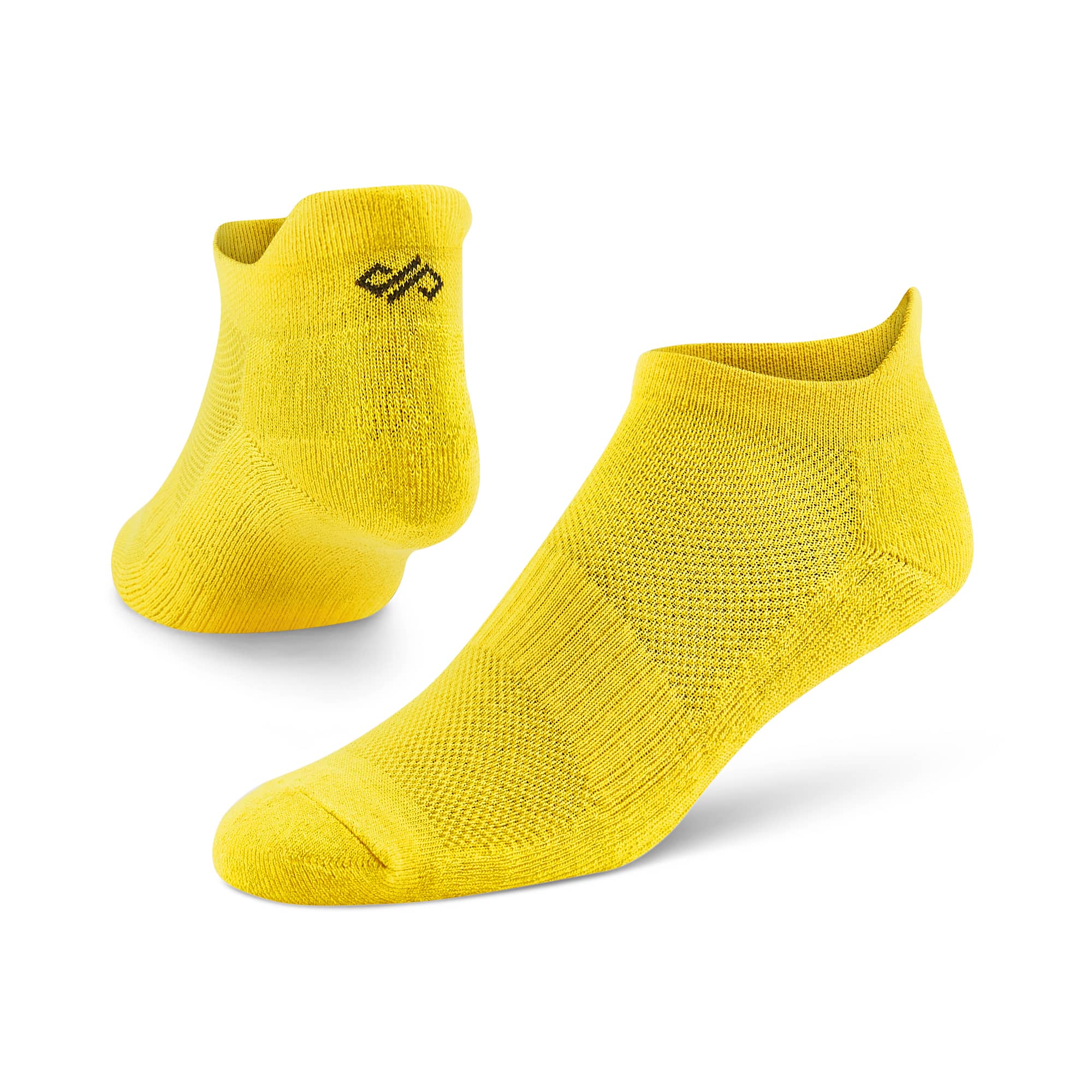 Dynamocks Solid Yellow Bamboo Ankle Socks for Men and Women - Main.