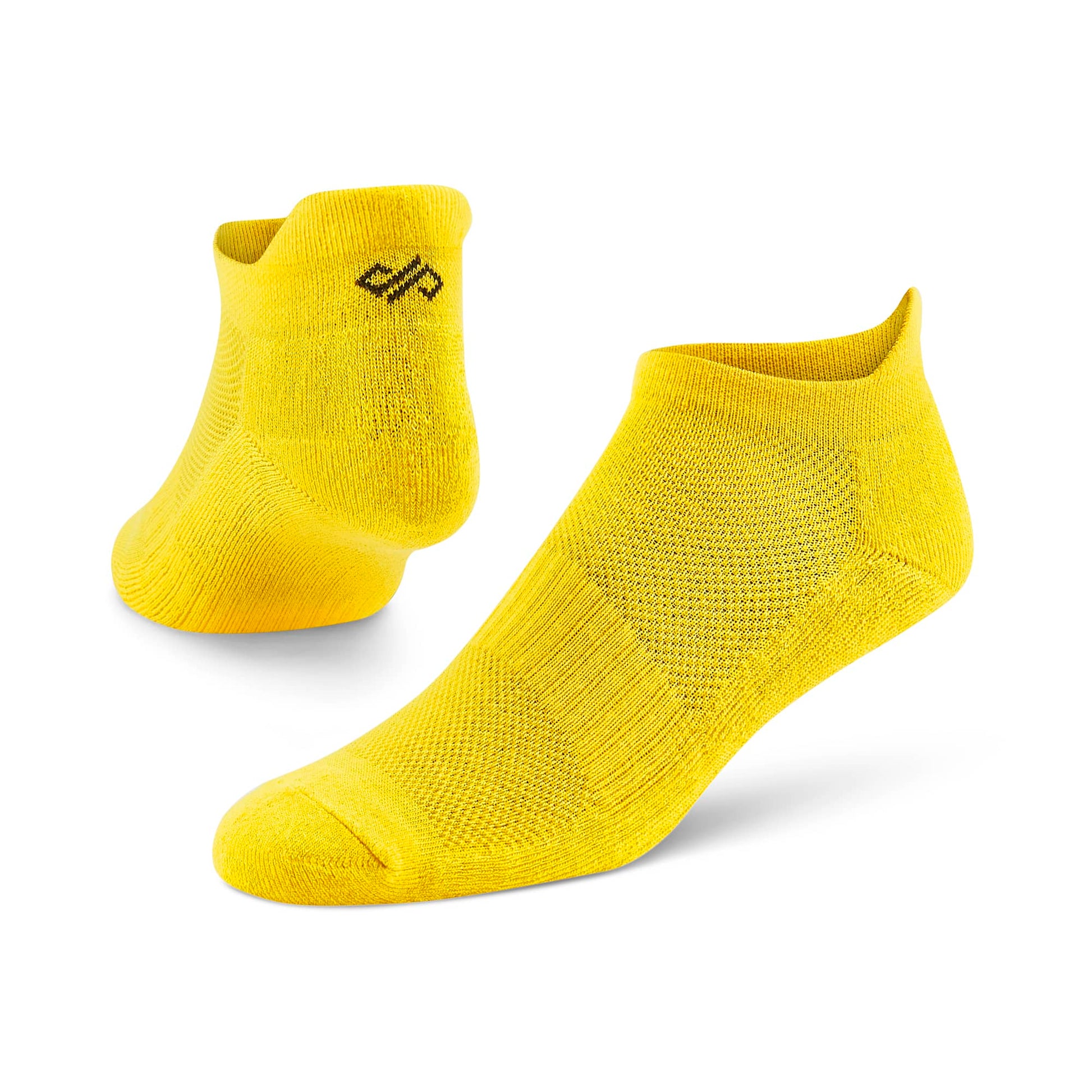Dynamocks Solid Yellow Bamboo Ankle Socks for Men and Women - Main.