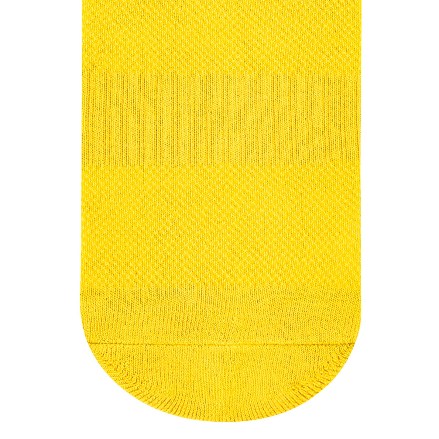 Dynamocks Solid Yellow Bamboo Ankle Socks for Men and Women - Closeup.