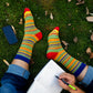 Dynamocks Stripes 10.0 Crew Length Socks for Men and Women.