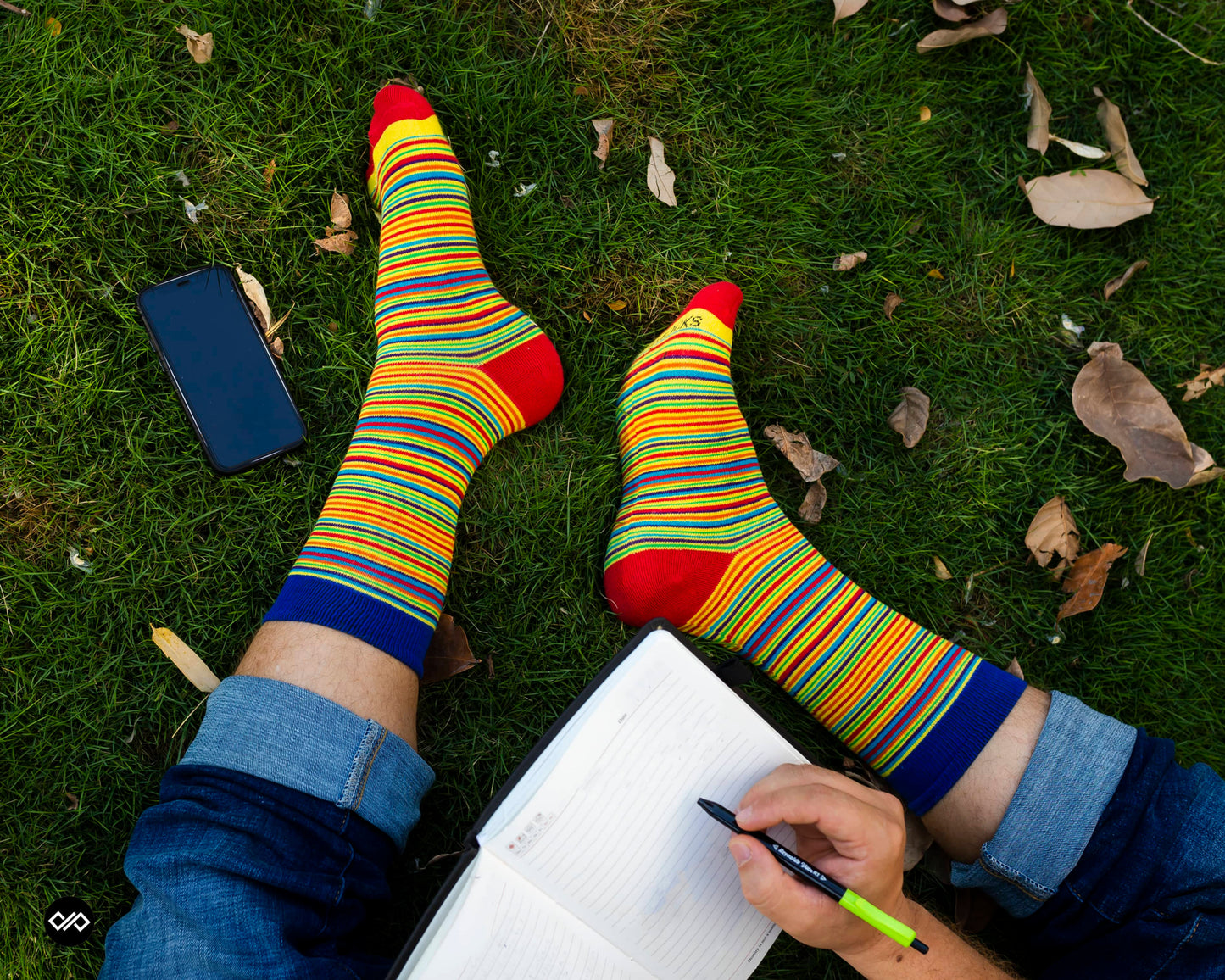 Dynamocks Stripes 10.0 Crew Length Socks for Men and Women.