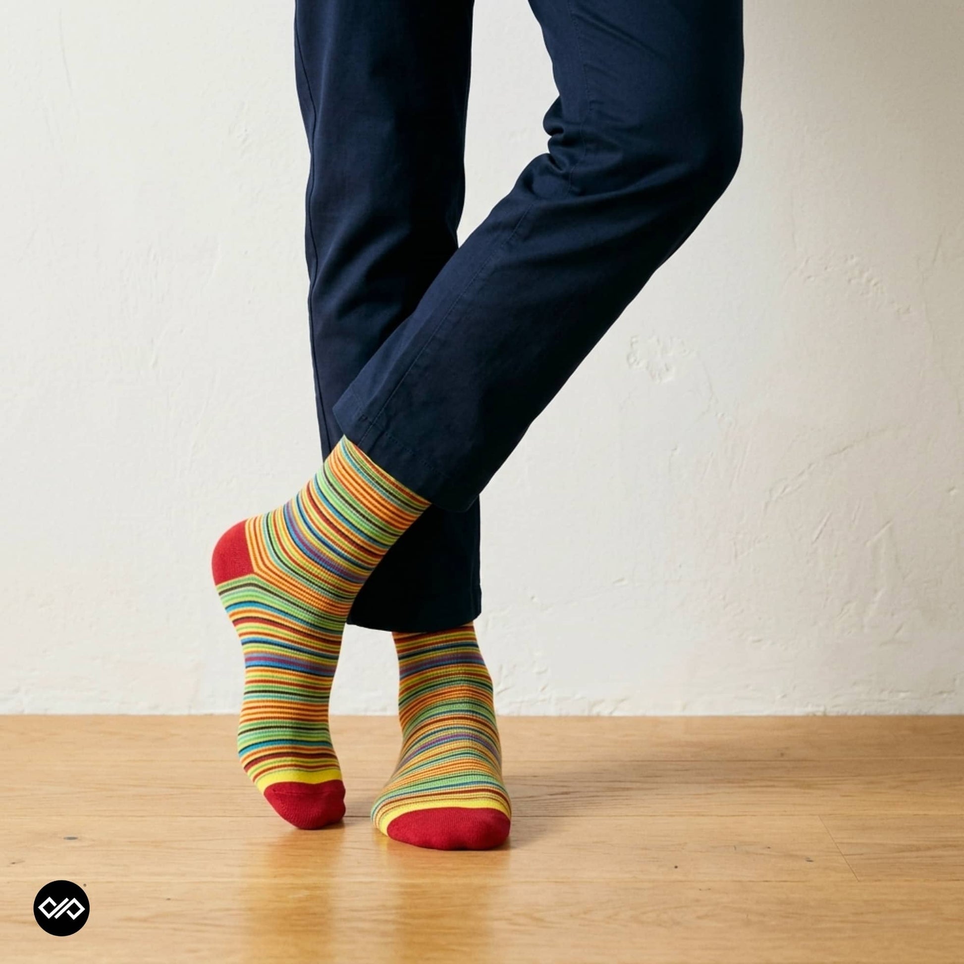 Dynamocks Stripes 10.0 Crew Length Socks for Men and Women.