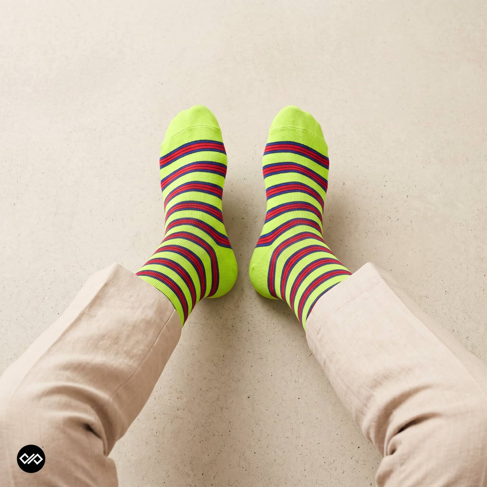 Dynamocks Stripes 11.0 Crew Length Socks for Men and Women.
