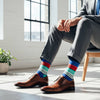Dynamocks Stripes 12.0 Crew Length Socks for Men and Women.