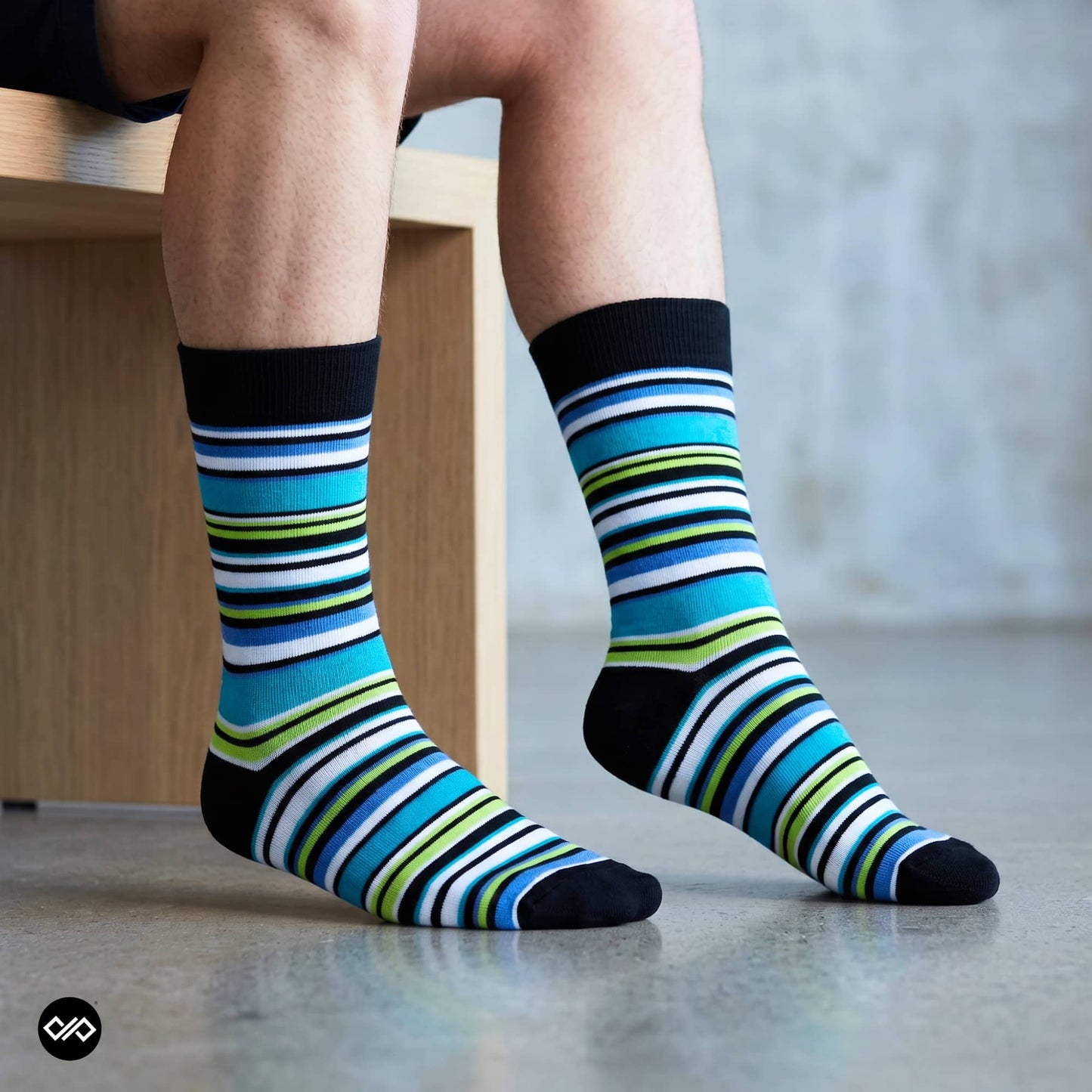 Dynamocks Stripes 13.0 Crew Length Socks for Men and Women.