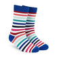 Dynamocks Stripes 16.0 Crew Length Socks for Men and Women.