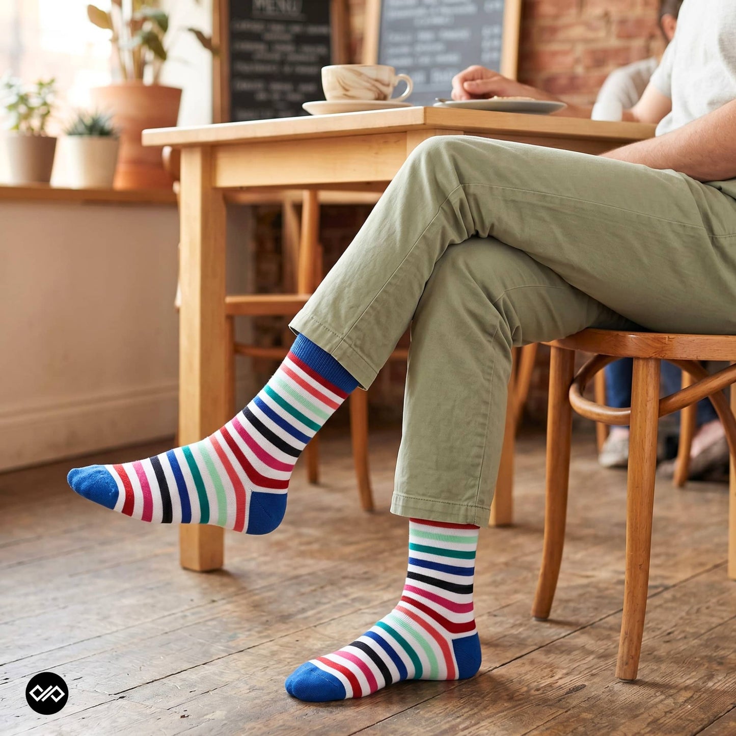 Dynamocks Stripes 16.0 Crew Length Socks for Men and Women.