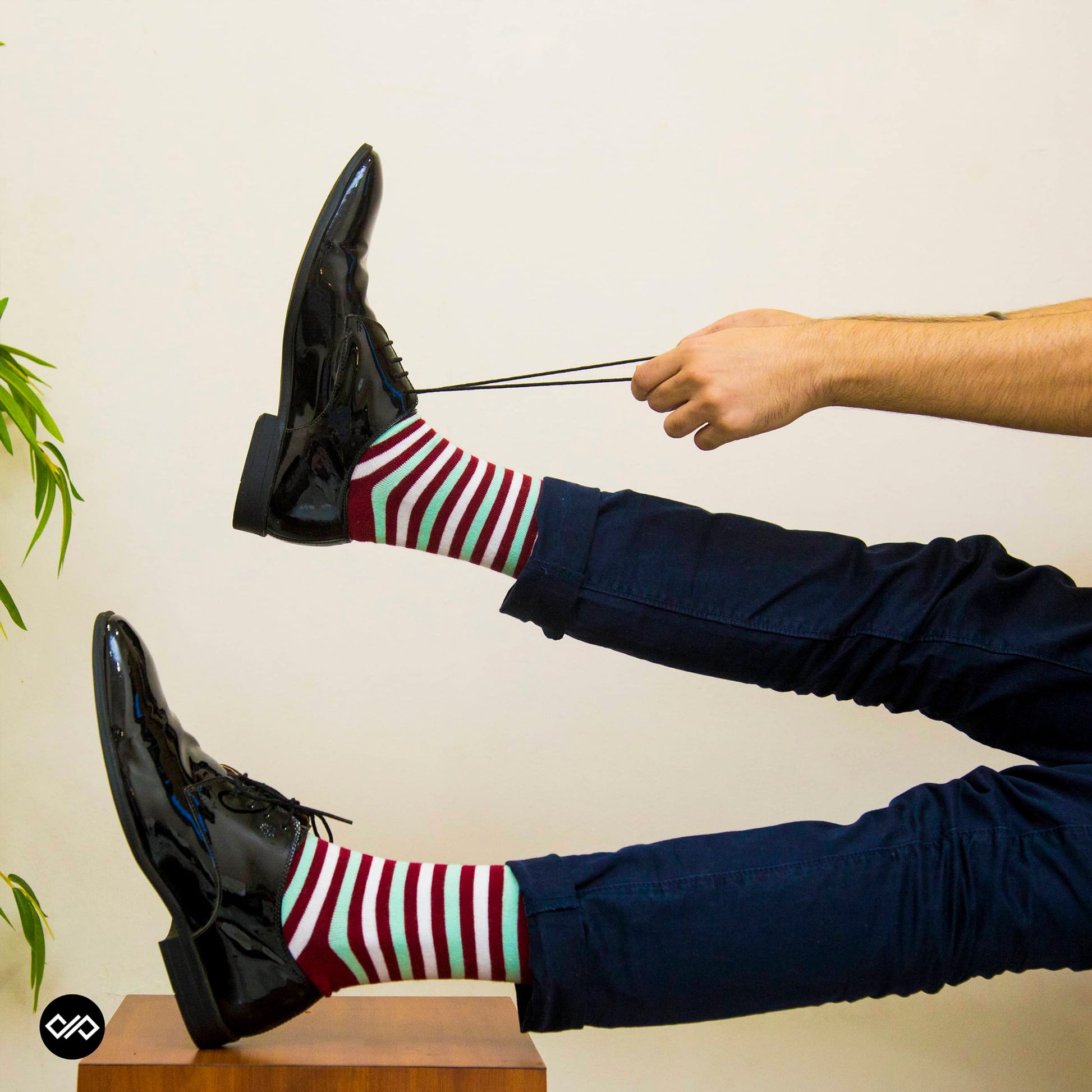 Dynamocks Stripes 3.0 Crew Length Socks for Men and Women.