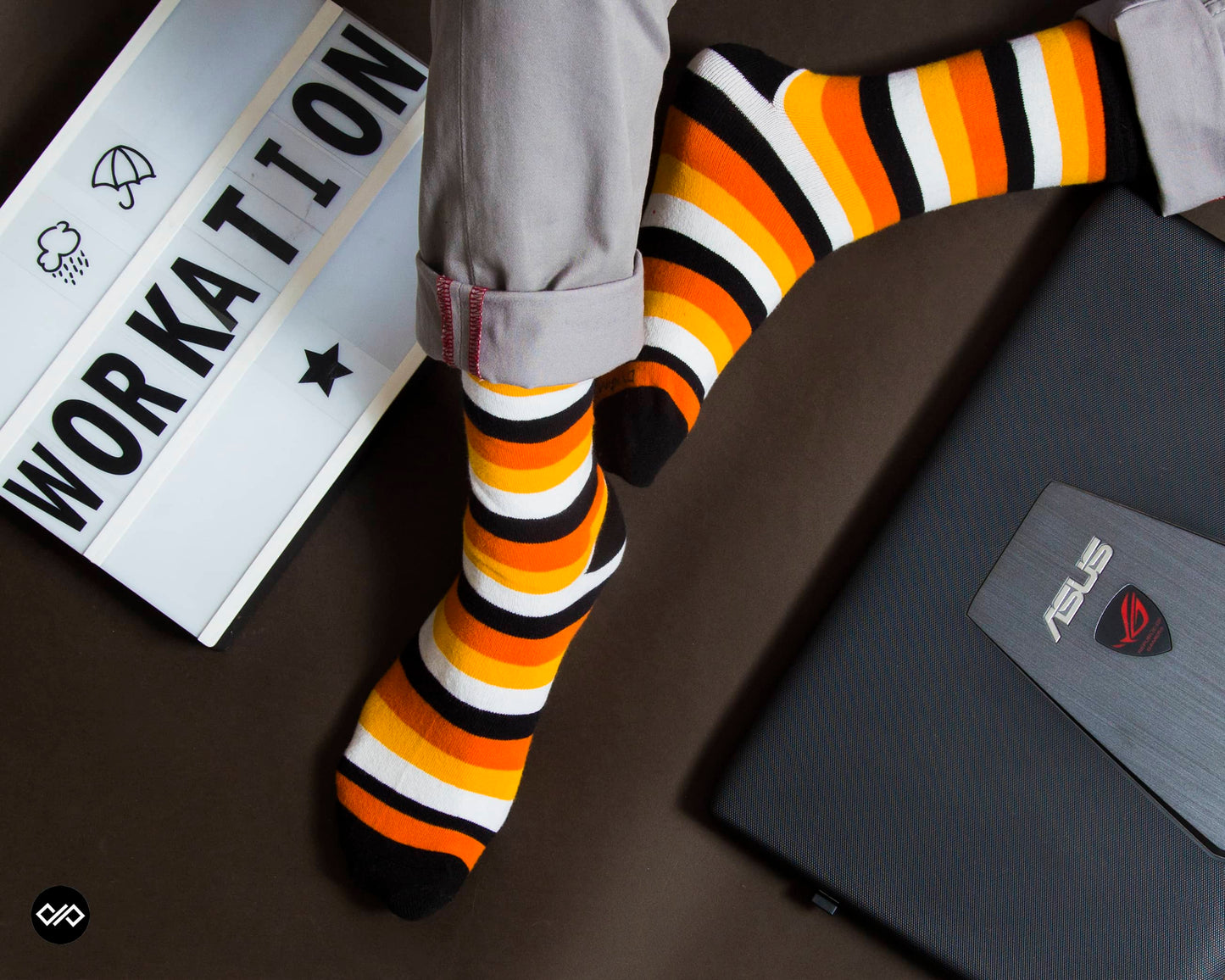 Dynamocks Stripes 4.0 Crew Length Socks for Men and Women.