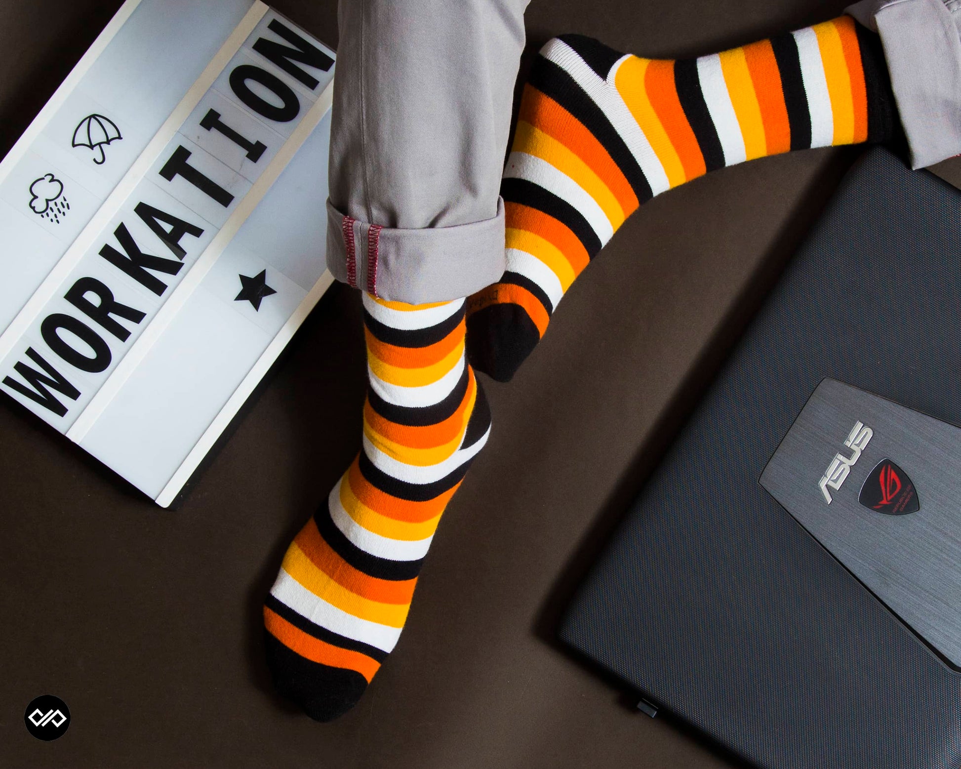 Dynamocks Stripes 4.0 Crew Length Socks for Men and Women.