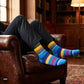 Dynamocks Stripes 6.0 Crew Length Socks for Men and Women.