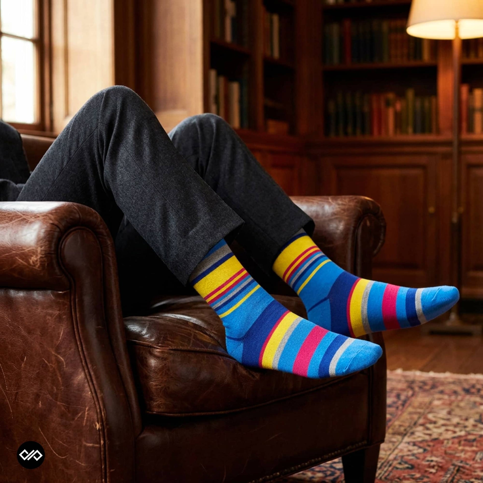 Dynamocks Stripes 6.0 Crew Length Socks for Men and Women.