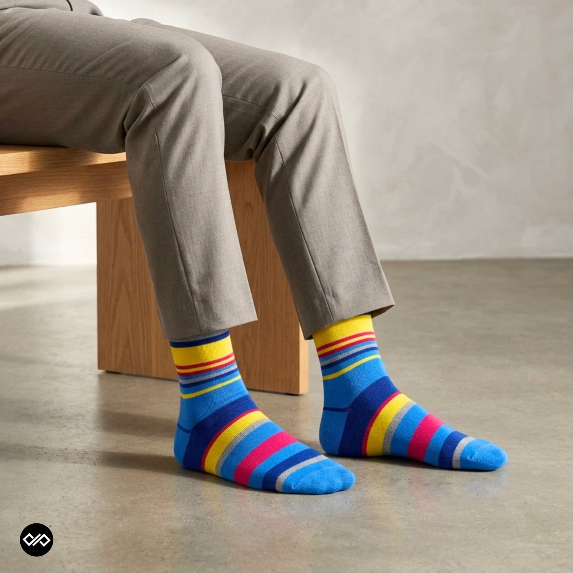 Dynamocks Stripes 6.0 Crew Length Socks for Men and Women.