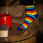 Dynamocks Stripes 8.0 Crew Length Socks for Men and Women.
