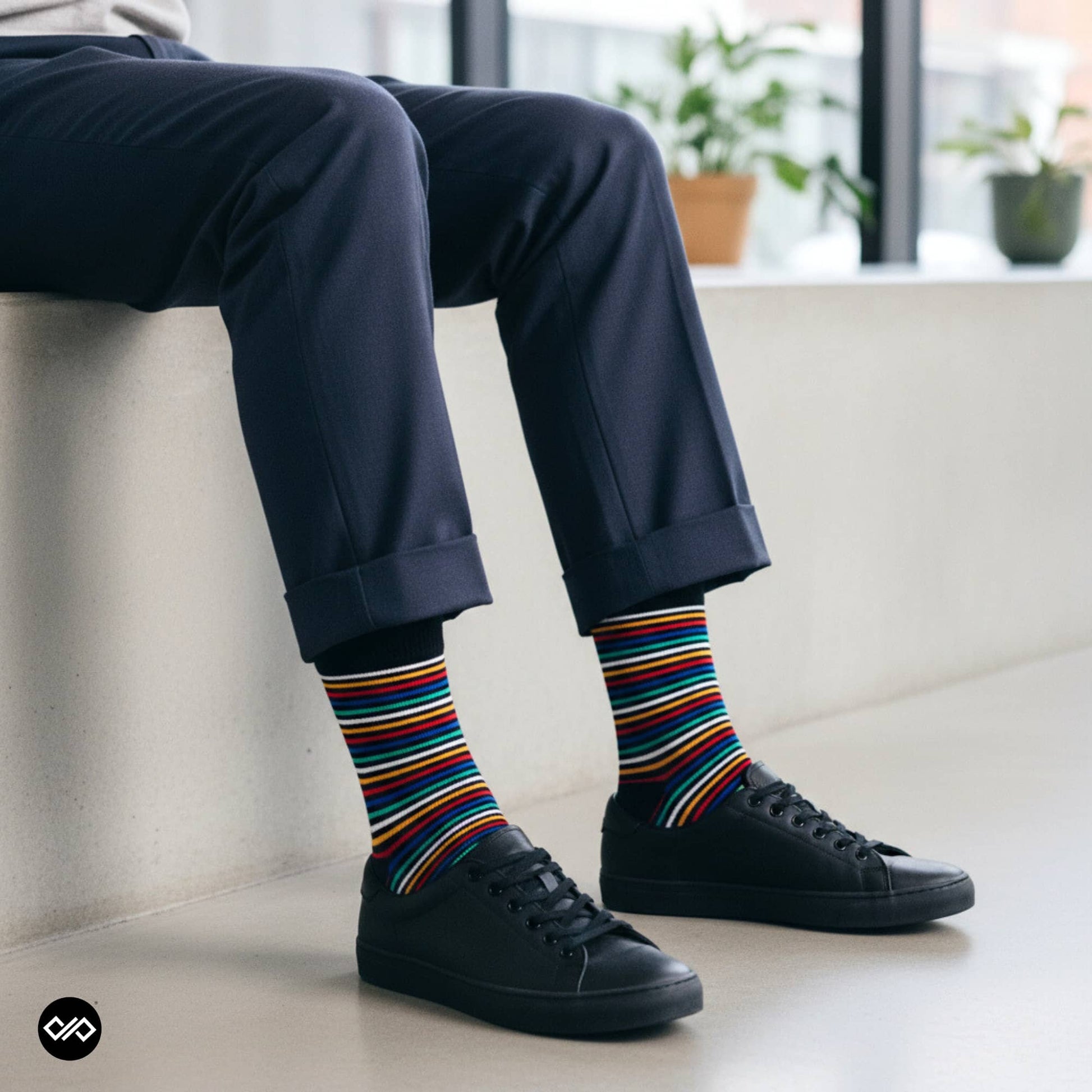 Dynamocks Stripes 3.0 Crew Length Socks for Men and Women.