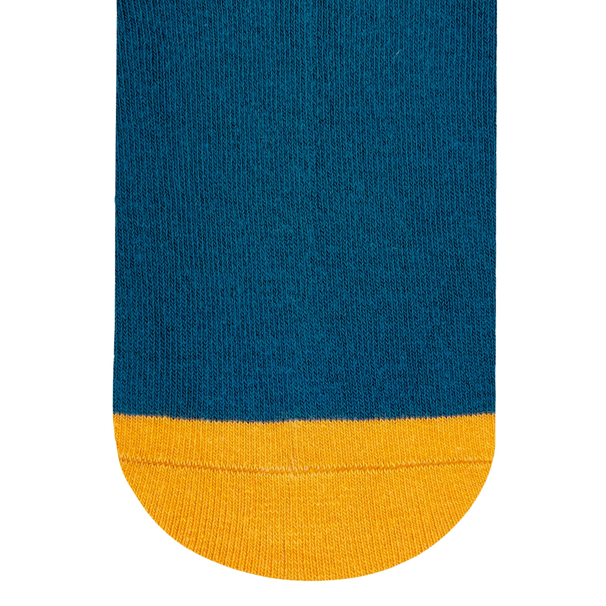 Dynamocks Stripes DUO Mango and Teal Green crew length socks - Closeup