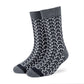 Trios geometric monochrome crew length socks for men and women — Dynamocks - Left Angle