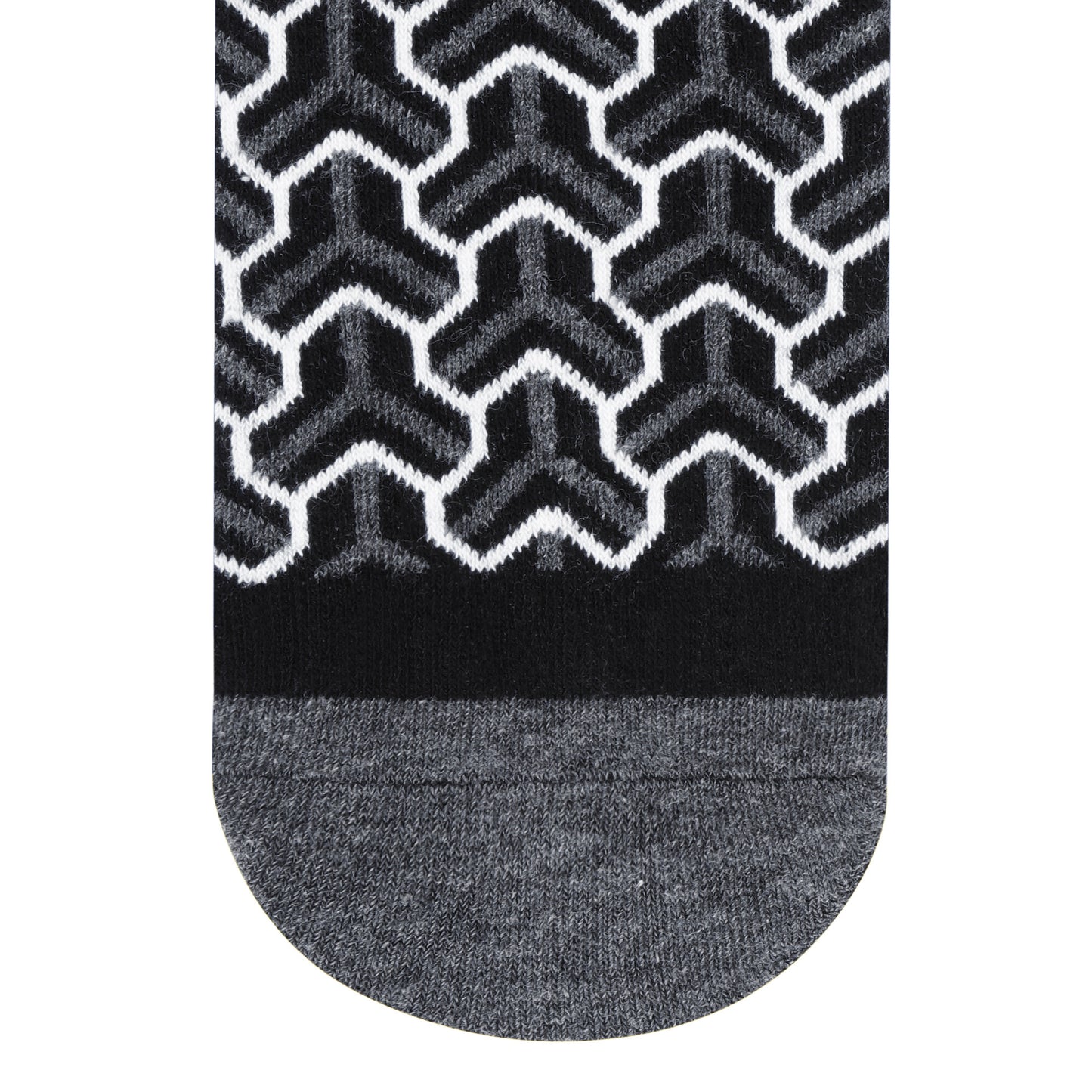 Trios geometric monochrome crew length socks for men and women — Dynamocks - Closeup
